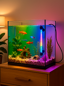 Огонек OG-LDP48 RGB лампа аквариумная (пульт, APP, 4Вт, 280 мм)